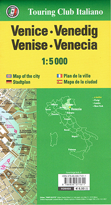 Venezia - pianta della citta' in piu' lingue