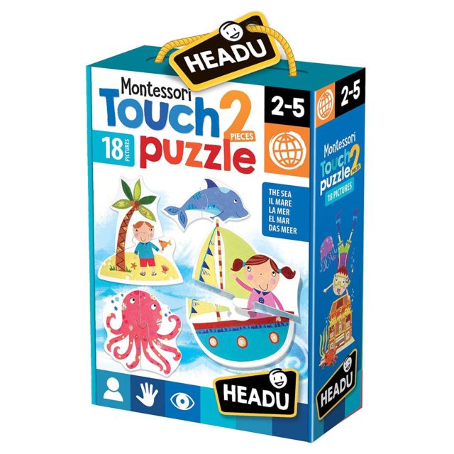 Montessori touch 2 pieces puzzle -  the sea