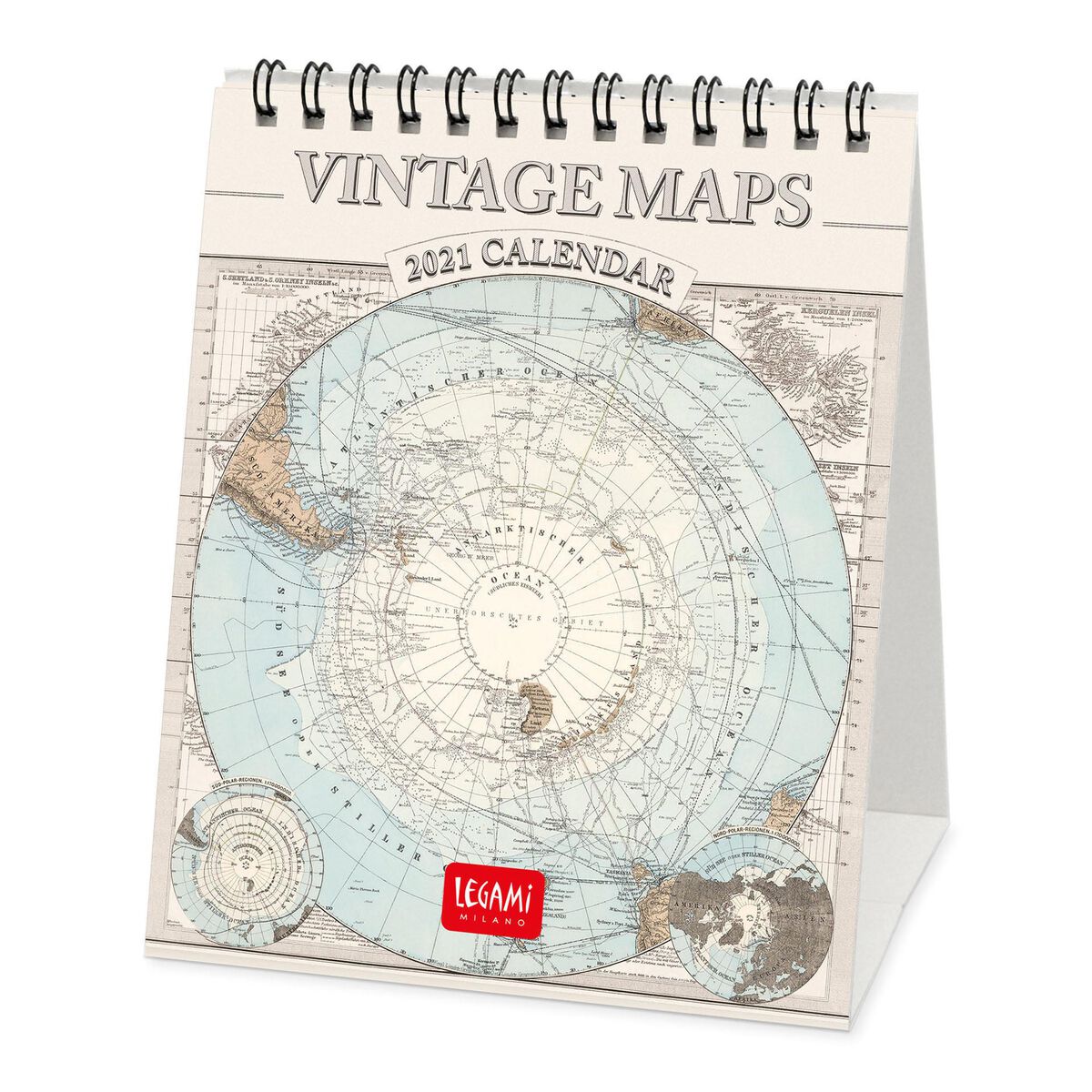 CALENDARIO VINTAGE MAPS 2021- 12x14,5cm