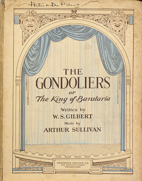 The Gondoliers or the king of barataria