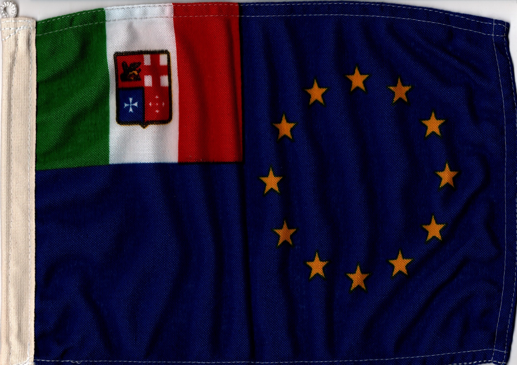 Bandiera europea inserto italia 20x30
